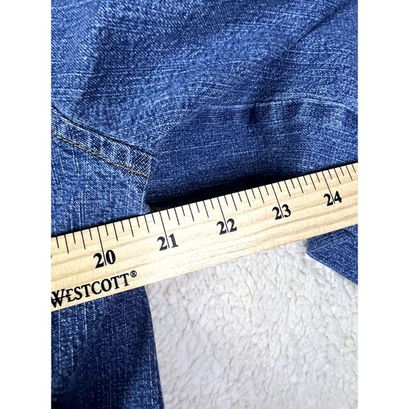 Oh! Mamma Maternity Jean Jacket Women's Size Large Pregnancy Cowgirl Fall Cozy - Picture 8 of 9